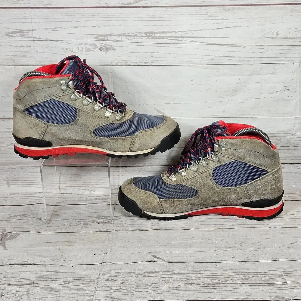 Danner Jag Hiking Boots Women's Gray Blue Red US 7.5 Suede Mesh Waterproof